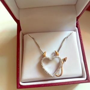 Sterling Silver & 14K Rose Gold Necklace (REAL)